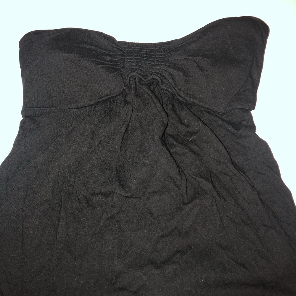 Black Ruched Tube Top